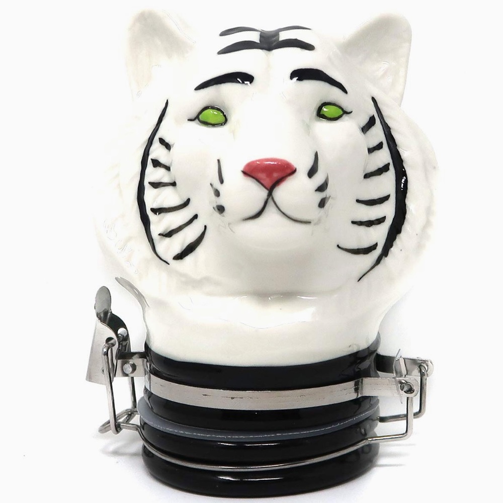 Contained Art Airtight Container Jar White Tiger New